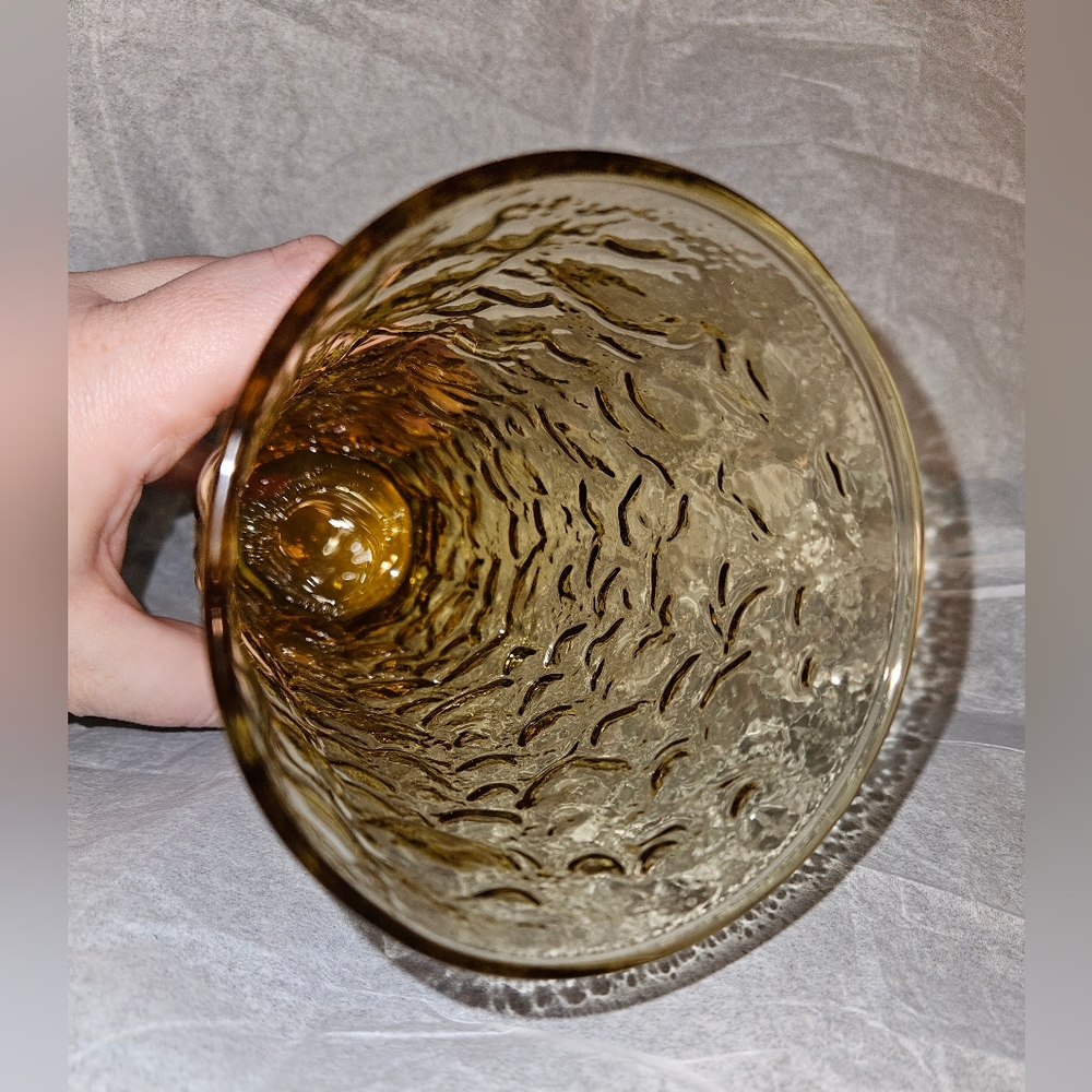 Vintage Anchor Hocking Amber Crinkle Tumbler - Picture 6 of 6